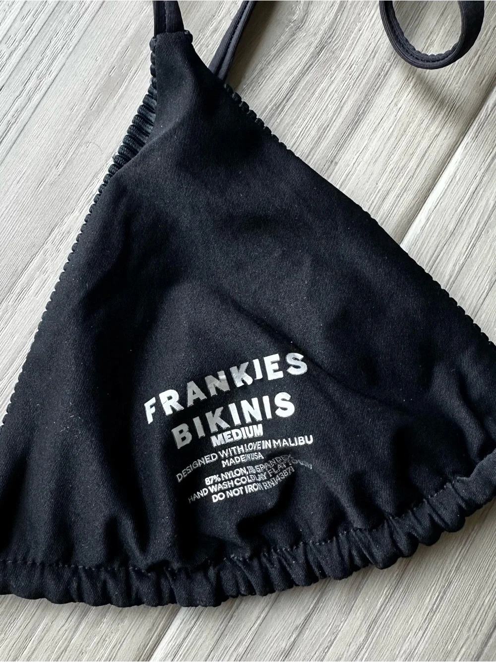 Frankie’s Bikinis Ribbed Triangle Top